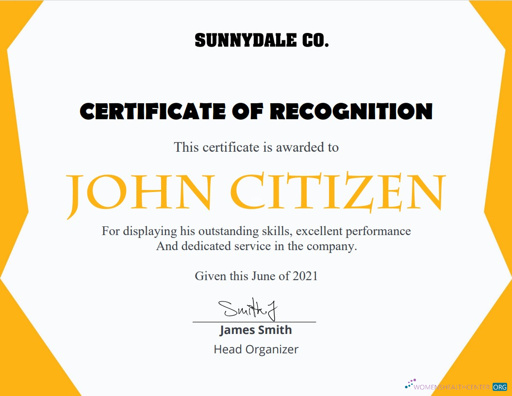 Download USA Recognition Certificate Photoshop template